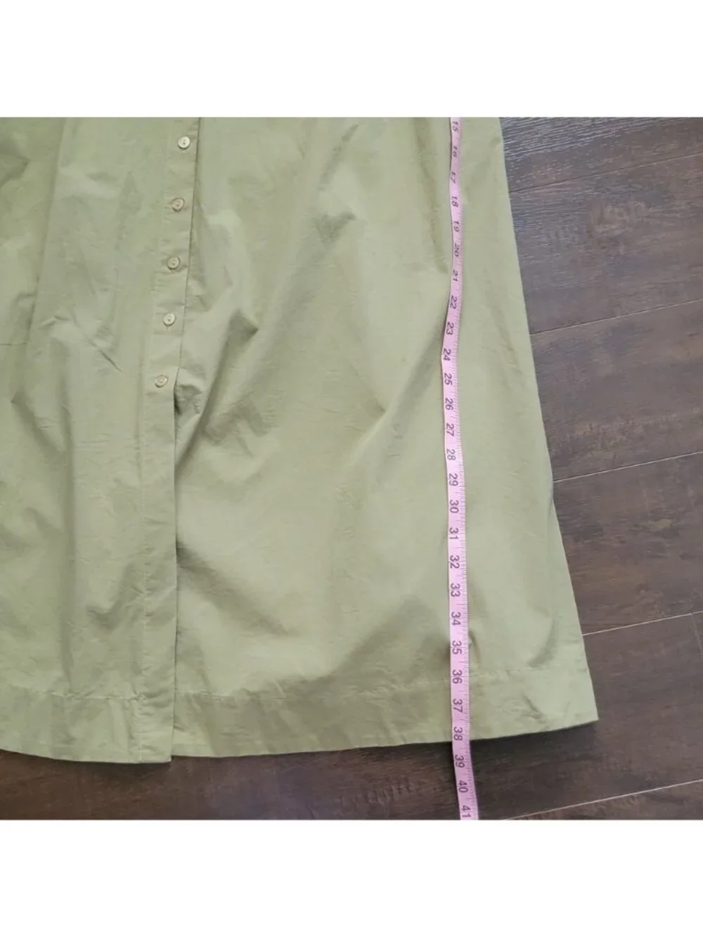 Anthropologie Tobie Shirt Dress Green Vintage Charming Contemporary Womens M - Picture 5 of 7